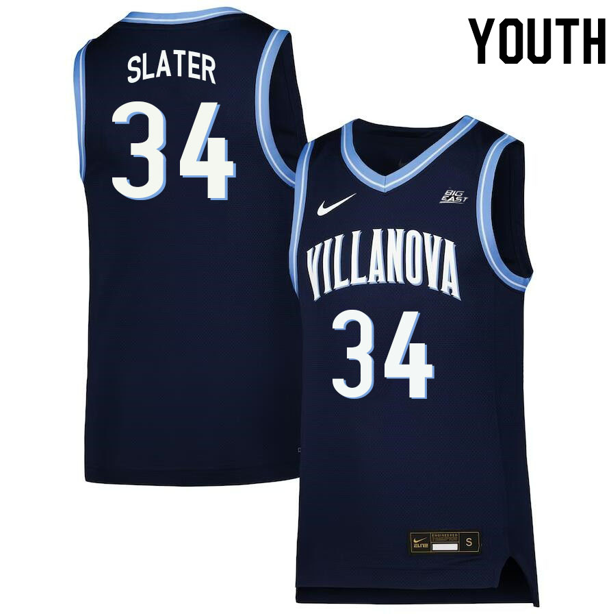 Youth #34 Brandon Slater Willanova Wildcats College 2022-23 Basketball Stitched Jerseys Sale-Navy